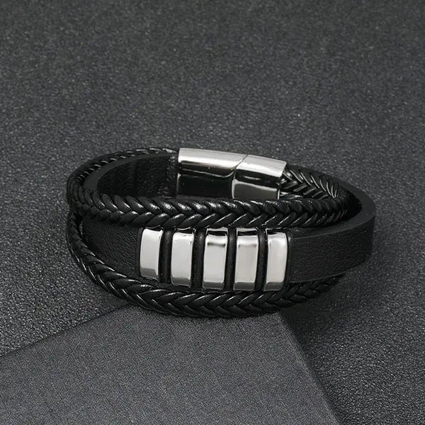Urban Nomad Leather Band - Silver