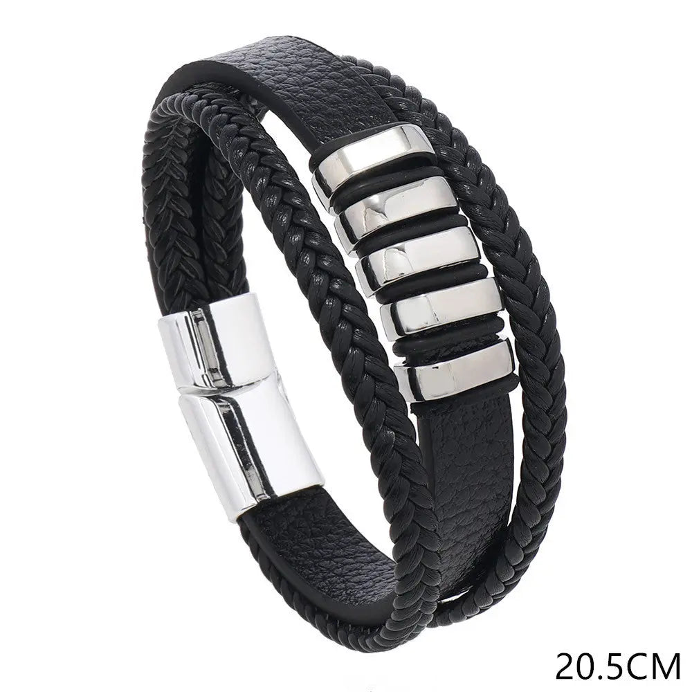 Urban Nomad Leather Band - Silver - Salty Accessories
