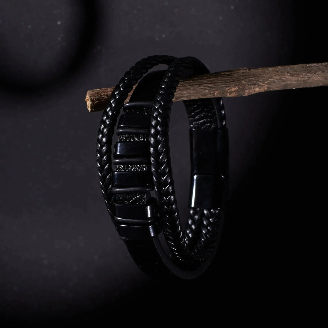 Urban Nomad Leather Band- black - Salty Accessories