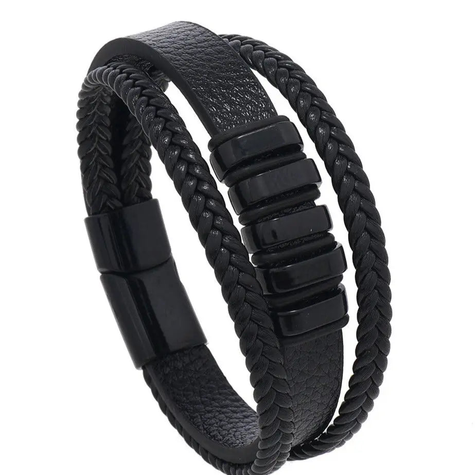 Urban Nomad Leather Band- black - Salty Accessories