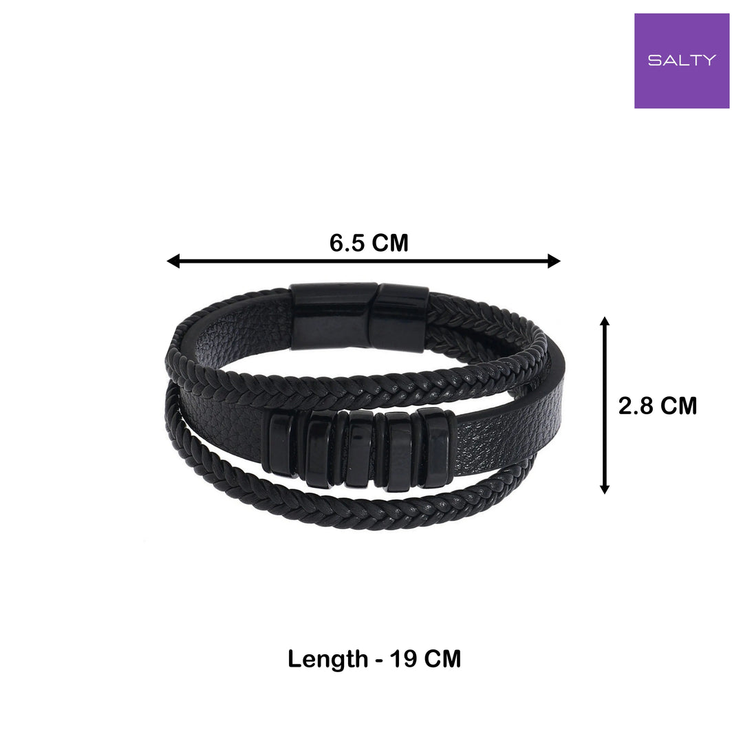 Urban Nomad Leather Band- black - Salty Accessories