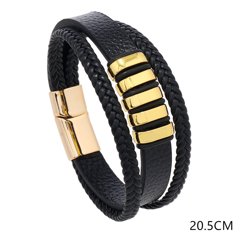 Urban Nomad Leather Band - Gold Salty Alpha