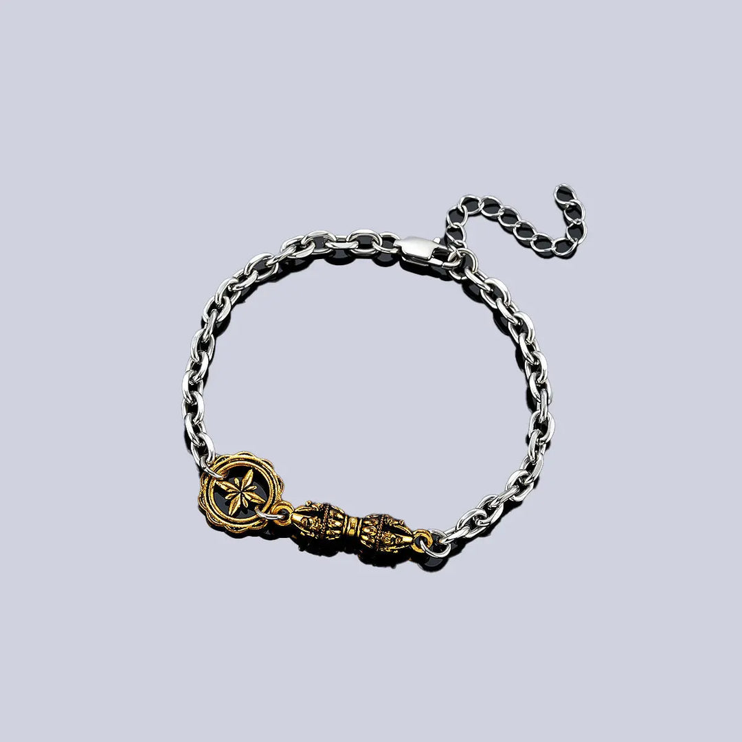 Vajra Chain Bracelet with Dual Tone Heritage Detail | Salty