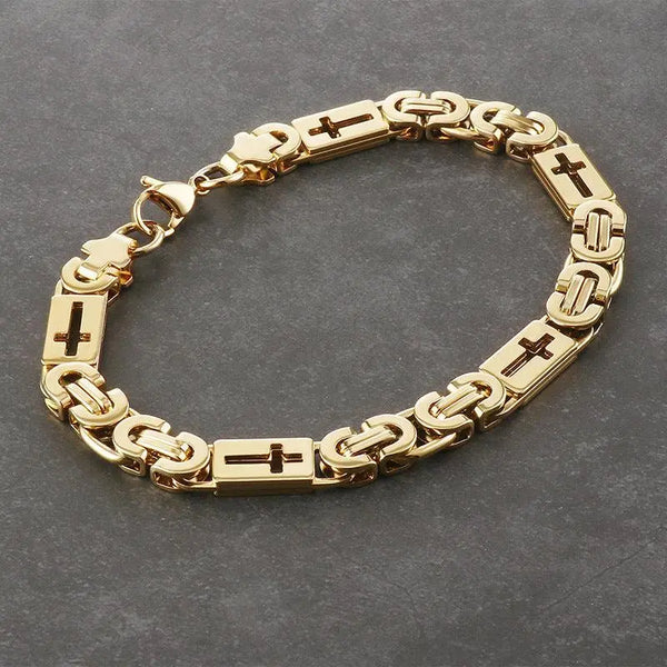 Valor Cross Link Bracelet - Gold