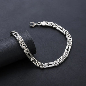 Valor Cross Link Bracelet - Silver | Salty