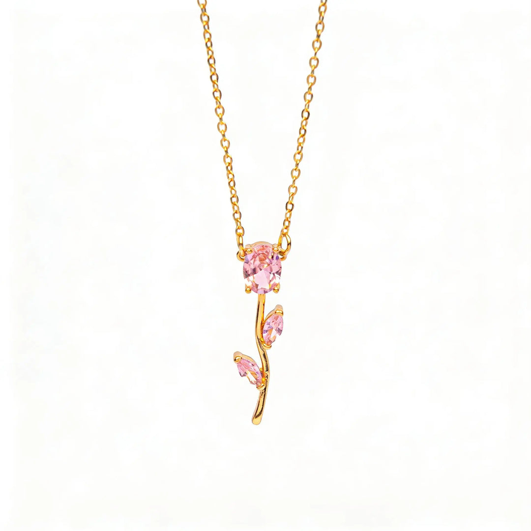Velisse Drop Earrings &amp; Necklace set - Pink | Salty