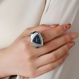Velvet Curve Ring Watch - Blue | Salty