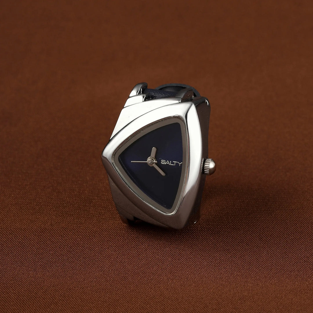 Velvet Curve Ring Watch - Blue | Salty