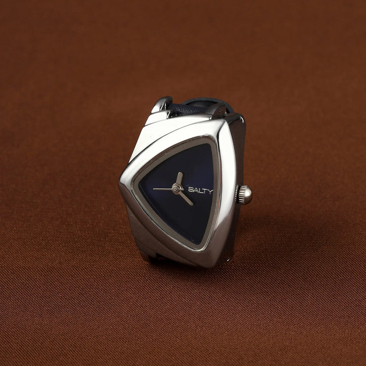 Velvet Curve Ring Watch - Blue | Salty