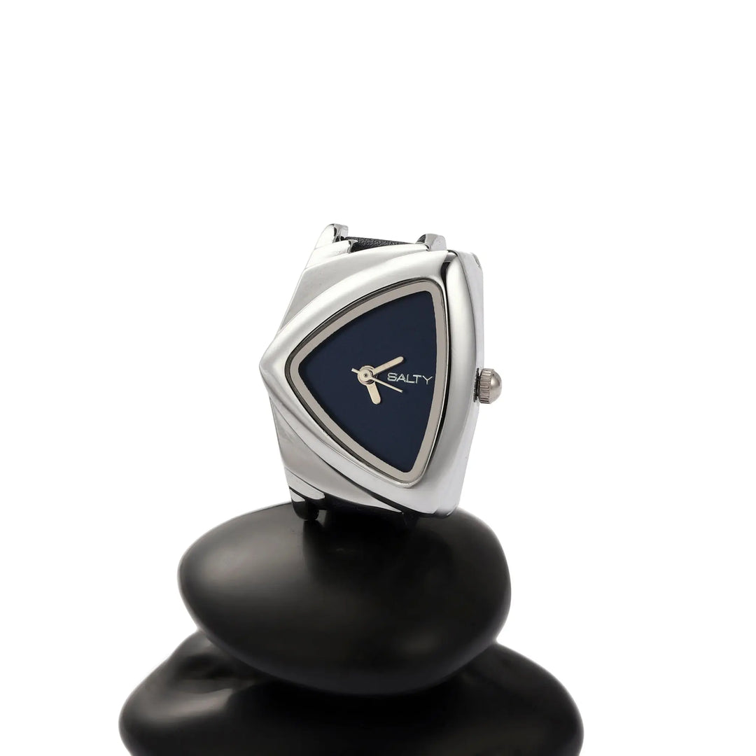 Velvet Curve Ring Watch - Blue | Salty