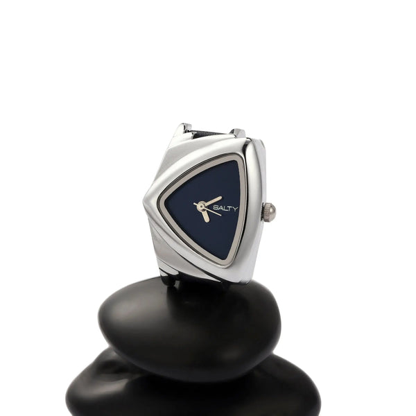 Velvet Curve Ring Watch - Blue