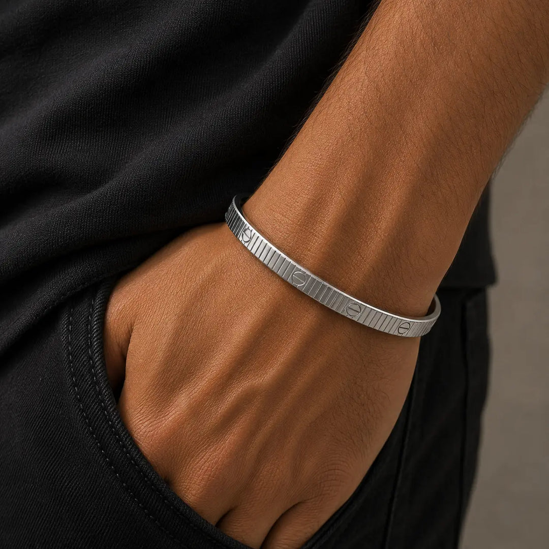 Vertex Screw Bangle Bracelet | Salty