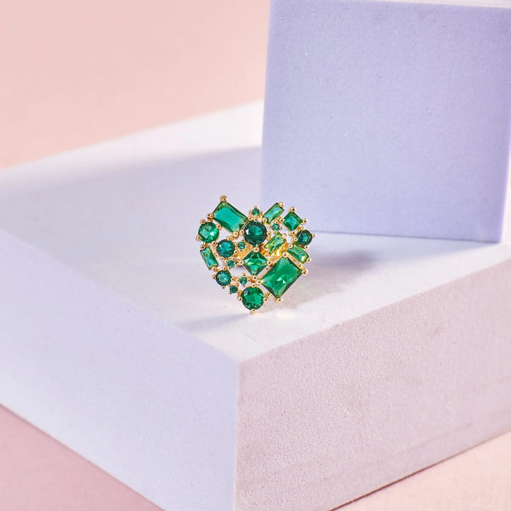 Vibrant Mossy Gem Ring | Salty