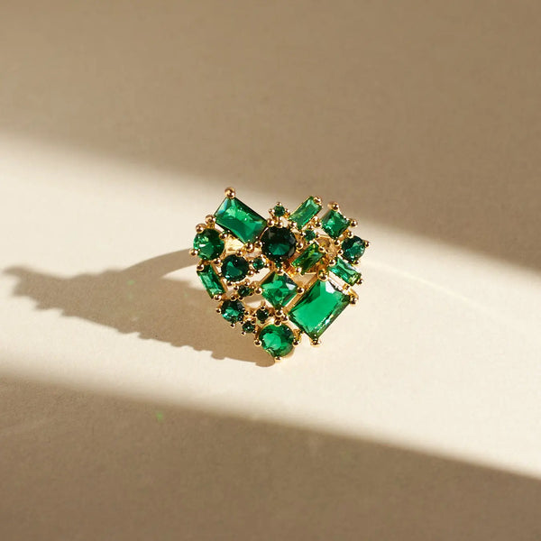 Vibrant Mossy Gem Ring