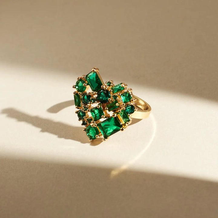 Vibrant Mossy Gem Ring | Salty