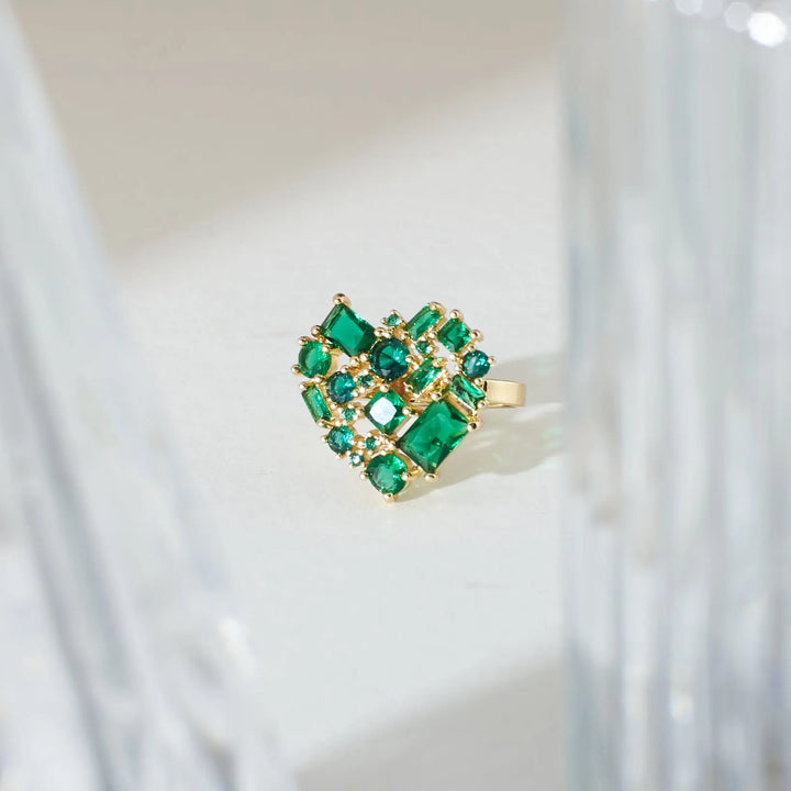 Vibrant Mossy Gem Ring | Salty