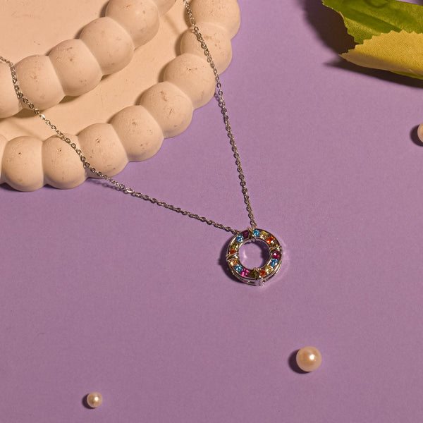 Vibrant Silver Ringlet Necklace