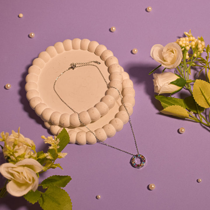 Vibrant Silver Ringlet Necklace