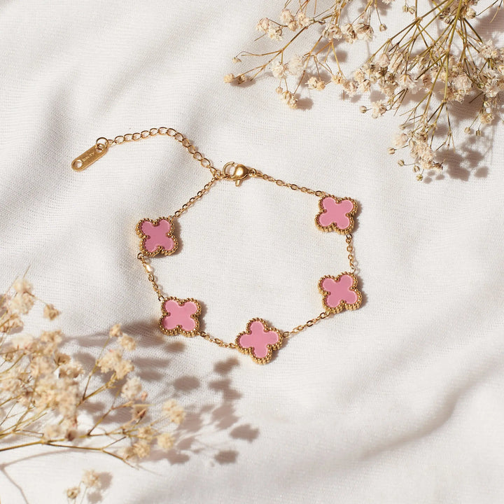 Vintage Alhambra Pink Bracelet - Salty Accessories