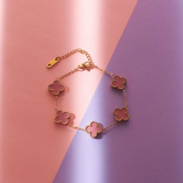 Vintage Alhambra Pink Bracelet - Salty Accessories