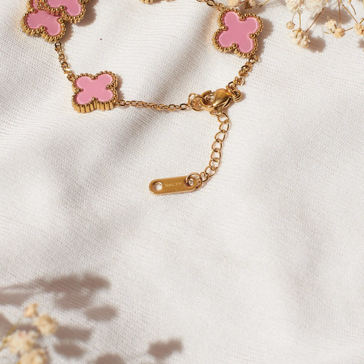 Vintage Alhambra Pink Bracelet - Salty Accessories