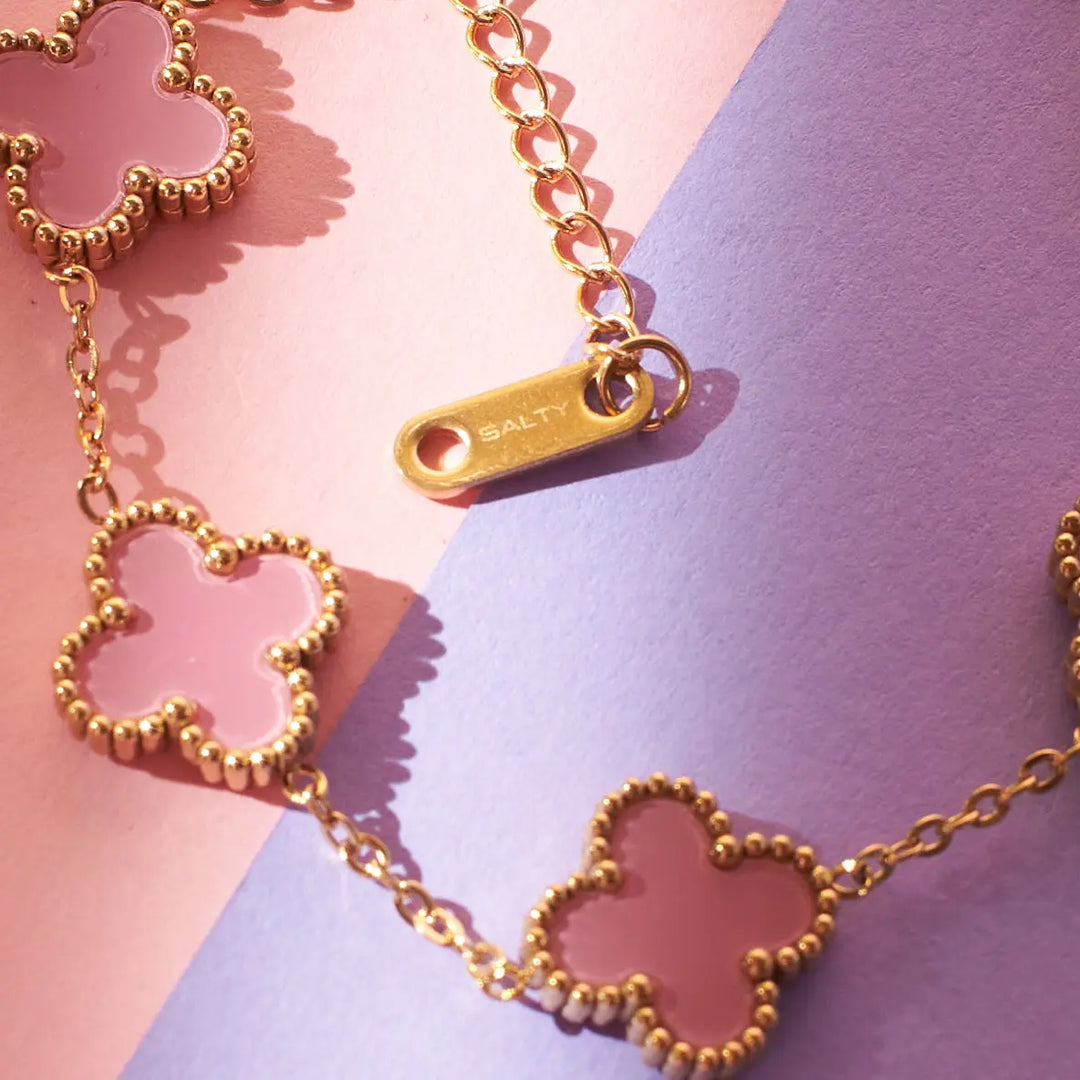 Vintage Alhambra Pink Bracelet - Salty Accessories