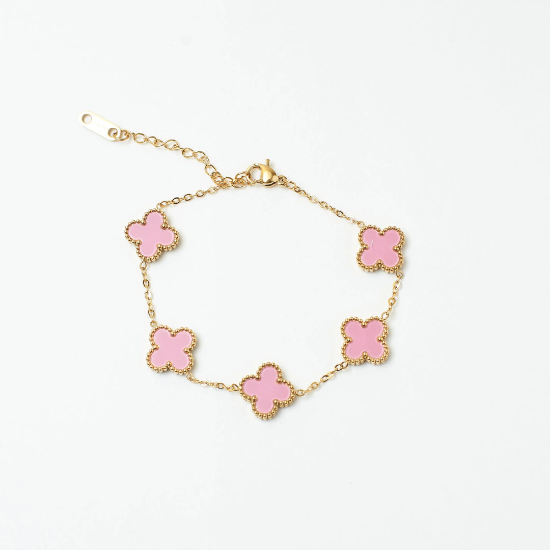 Vintage Alhambra Pink Bracelet - Salty Accessories