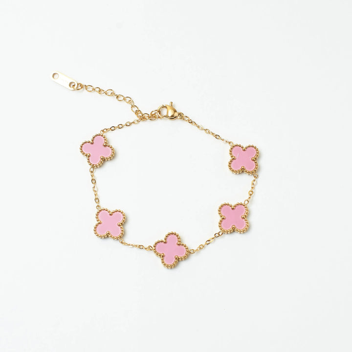 Vintage Alhambra Pink Bracelet - Salty Accessories