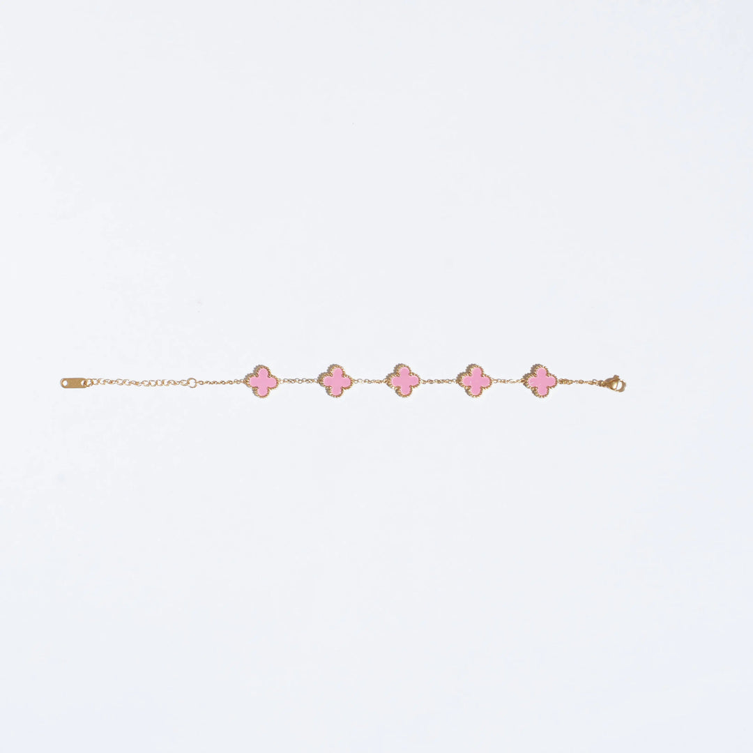 Vintage Alhambra Pink Bracelet - Salty Accessories