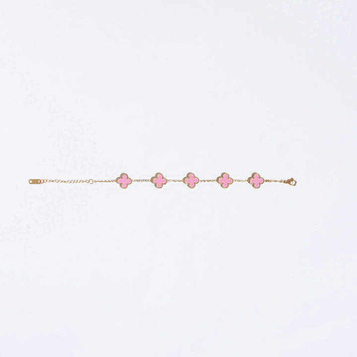 Vintage Alhambra Pink Bracelet - Salty Accessories