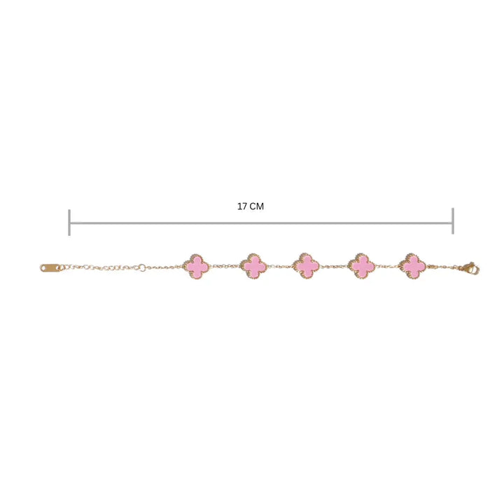 Vintage Alhambra Pink Bracelet - Salty Accessories