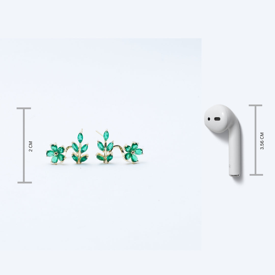 Viridian Crawler Emerald Earrings - Salty Accessories