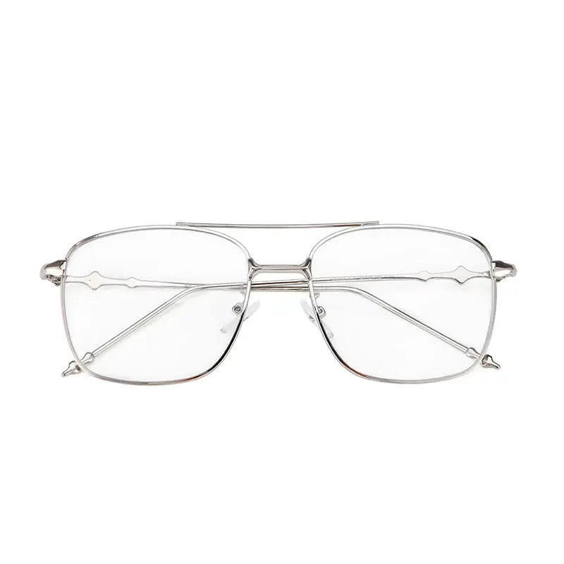 Vision Rectangle Sunglasses For Men - (Silver-Transparent) | Salty