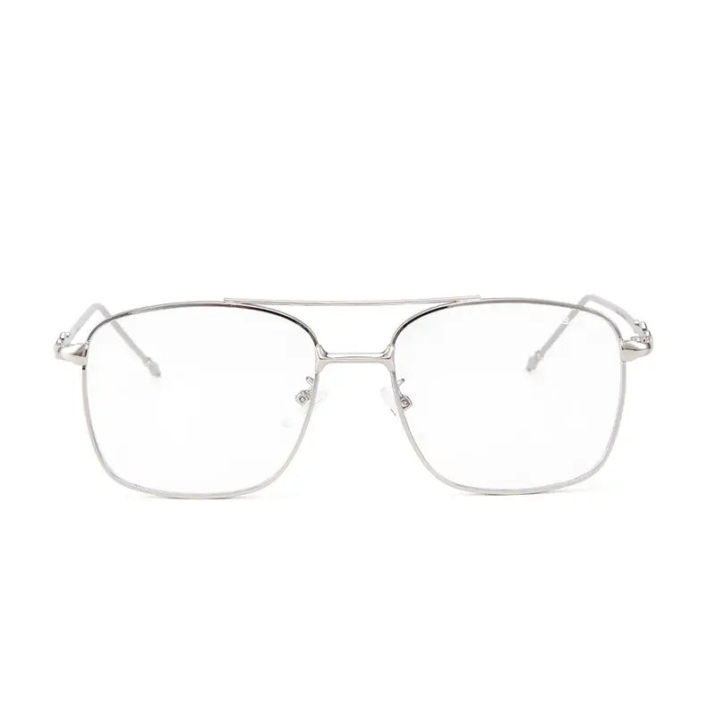 Vision Rectangle Sunglasses For Men - (Silver-Transparent) | Salty