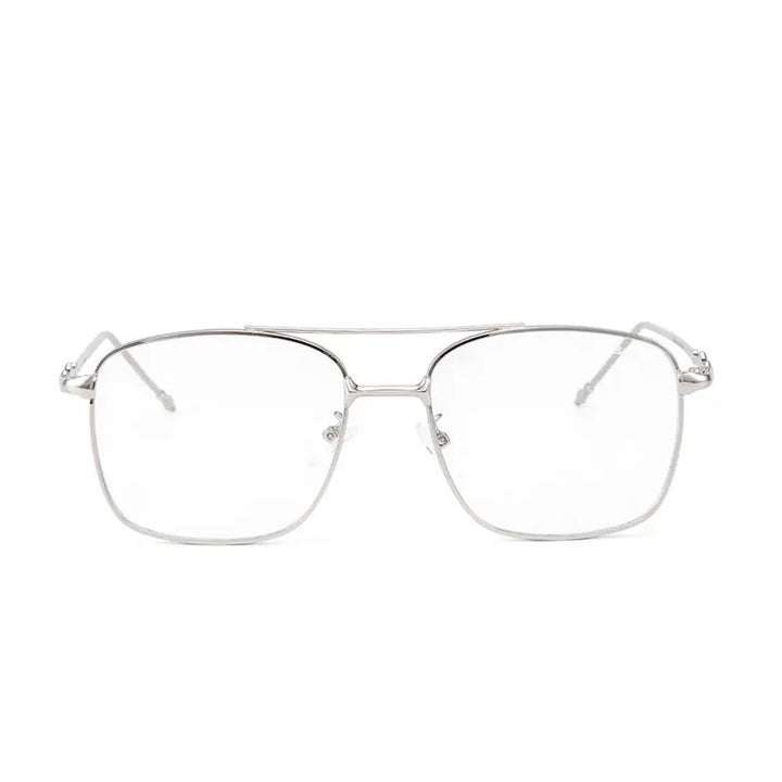 Vision Rectangle Sunglasses For Men - (Silver-Transparent) | Salty