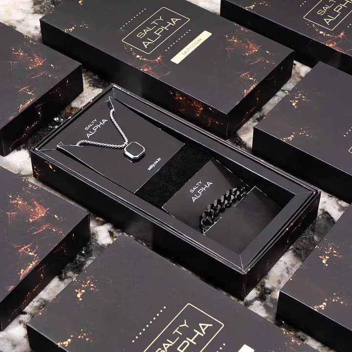 Void Sterling Mens Chain & Bracelet Set | Salty