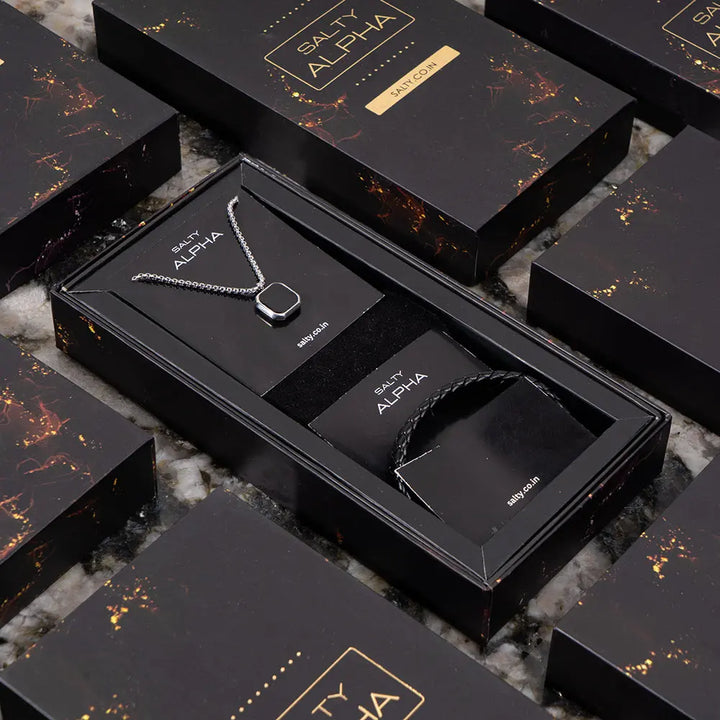 Void Sterling Mens Chain & Bracelet Set | Salty