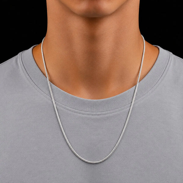 Voss Square Snake Chain Necklace
