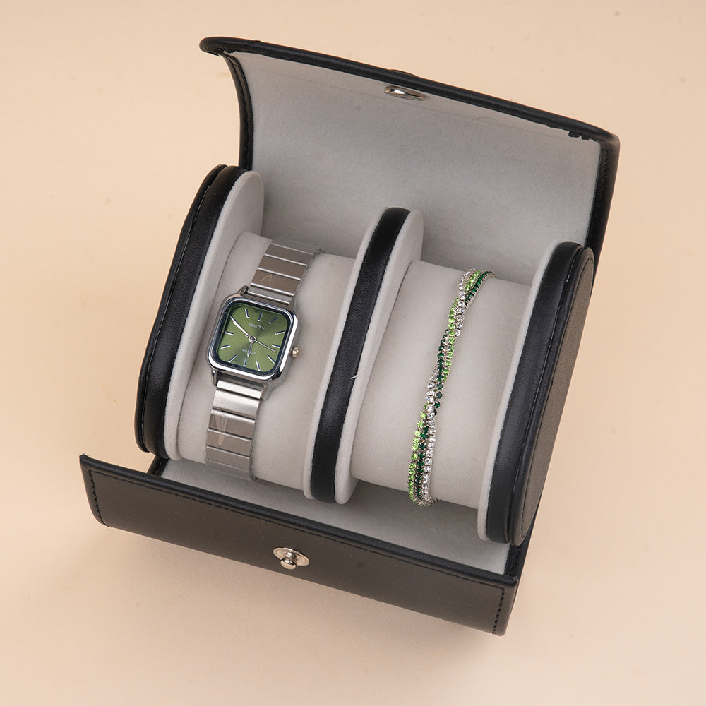 Vintage Green Watch And Bracelet Stack - Salty Accessories