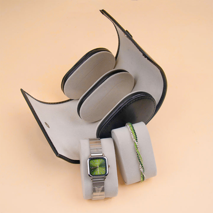 Vintage Green Watch And Bracelet Stack - Salty Accessories