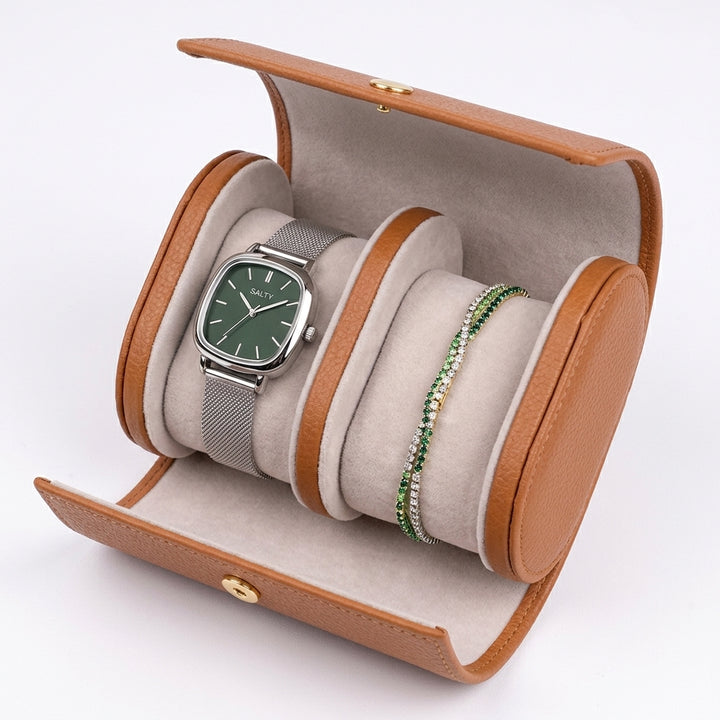 Vintage Green Watch Bracelet Stack