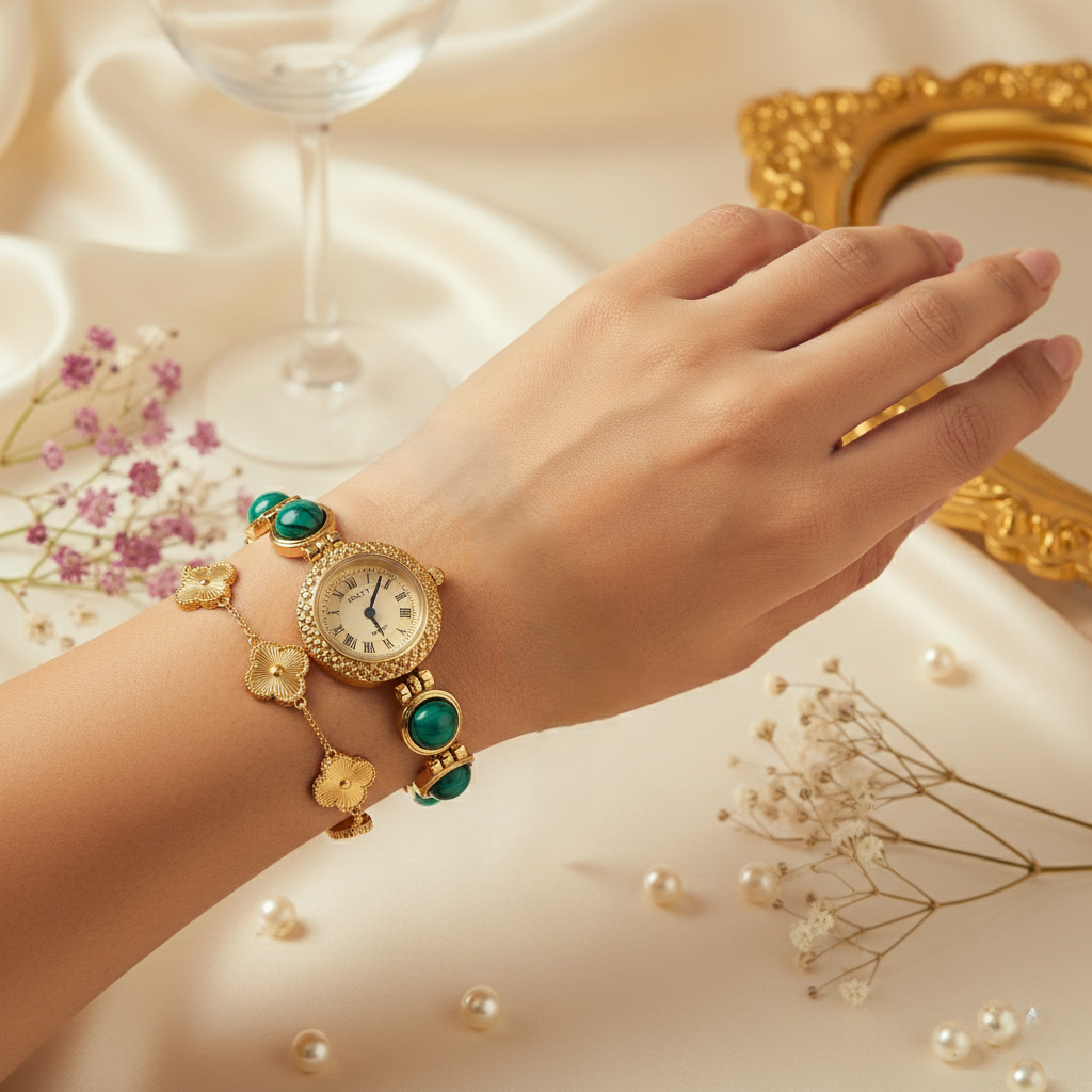 Turquoise Watch Bracelet Stack