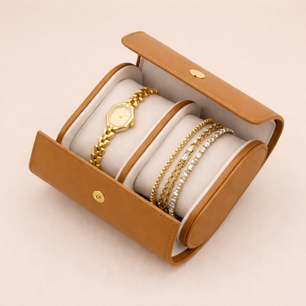 Vintage Octagon Watch And Bracelet Stack