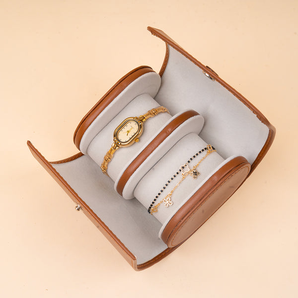 Luxury Oval Watch And Bracelet Stack
