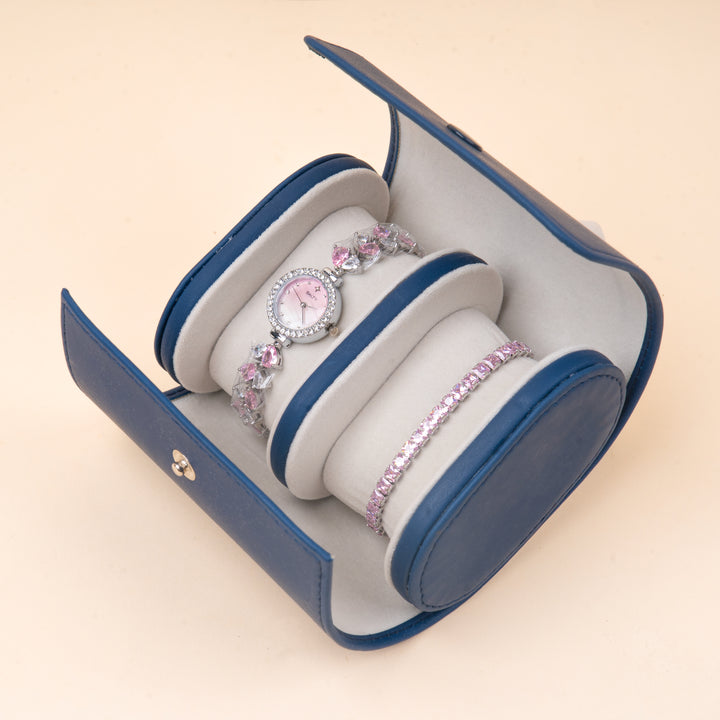 Crystal Studded Watch And Bracelet Stack - Salty Accessories