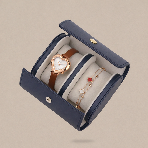 Red Grace Watch And Bracelet Stack