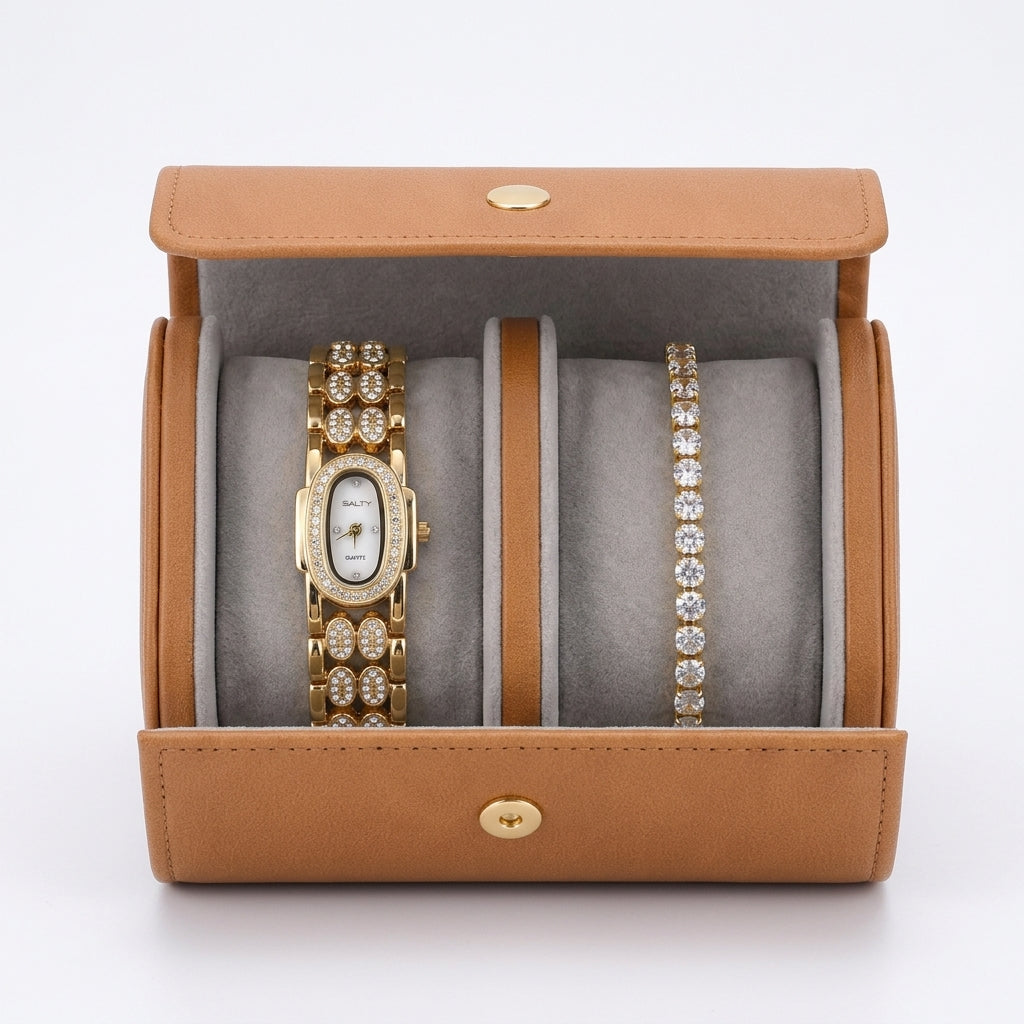 Luxe Shine Watch Bracelet Stack