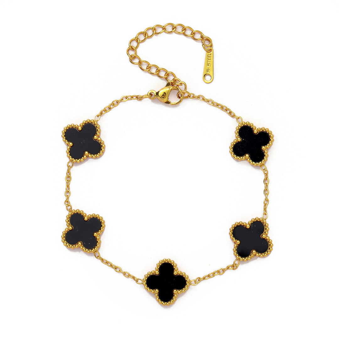 Gold Charm Watch Bracelet Stack