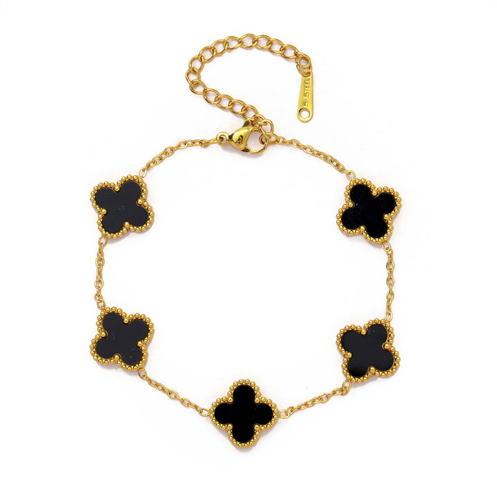 Gold Charm Watch Bracelet Stack