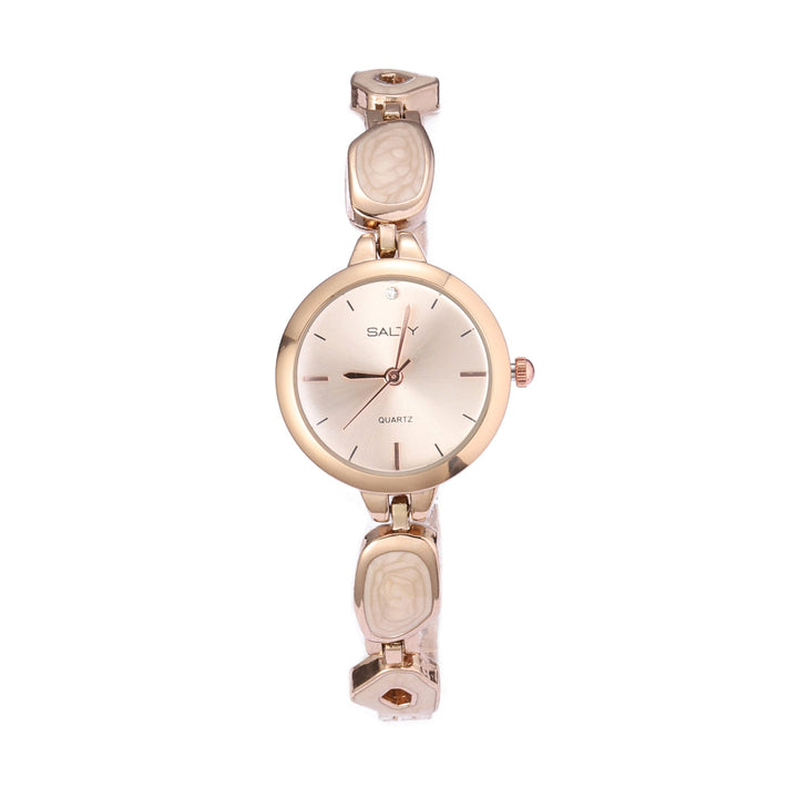 Blush Crystal Watch Bracelet Stack | Salty